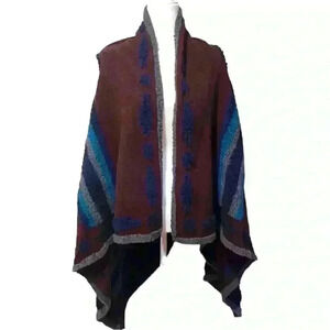 Ryan Micheal Woman’s cardigan sleeveless Southwestern Duster Wool Blend BoHo​